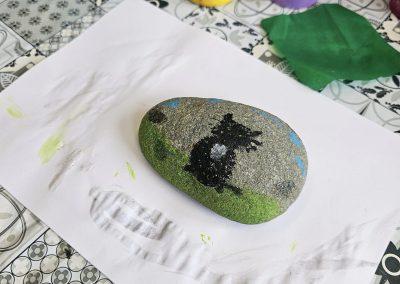 Finished pebble craft