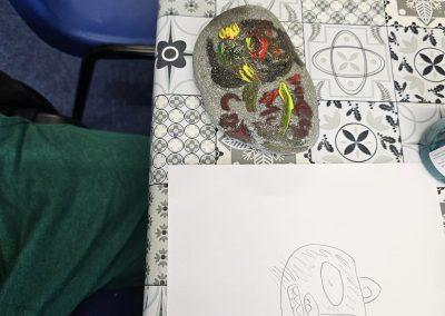 Finished pebble craft